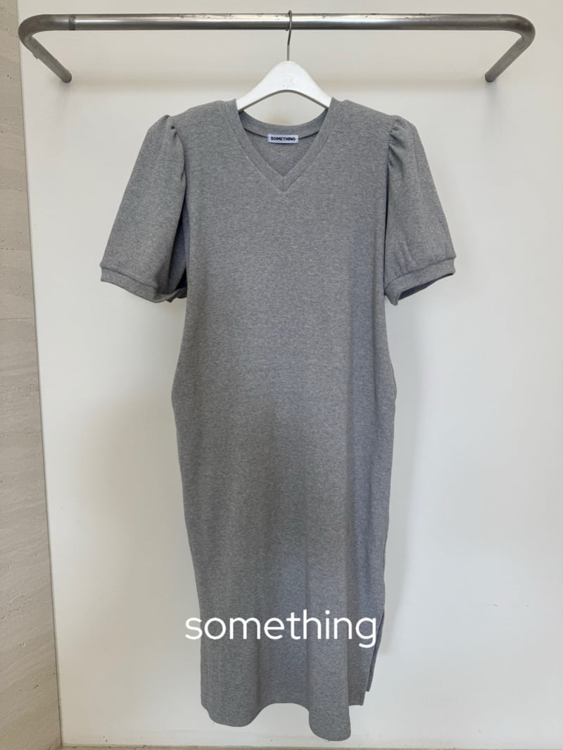 Something - Korean Women Fashion - #momslook - Waffle V-Neck One-piece - 5