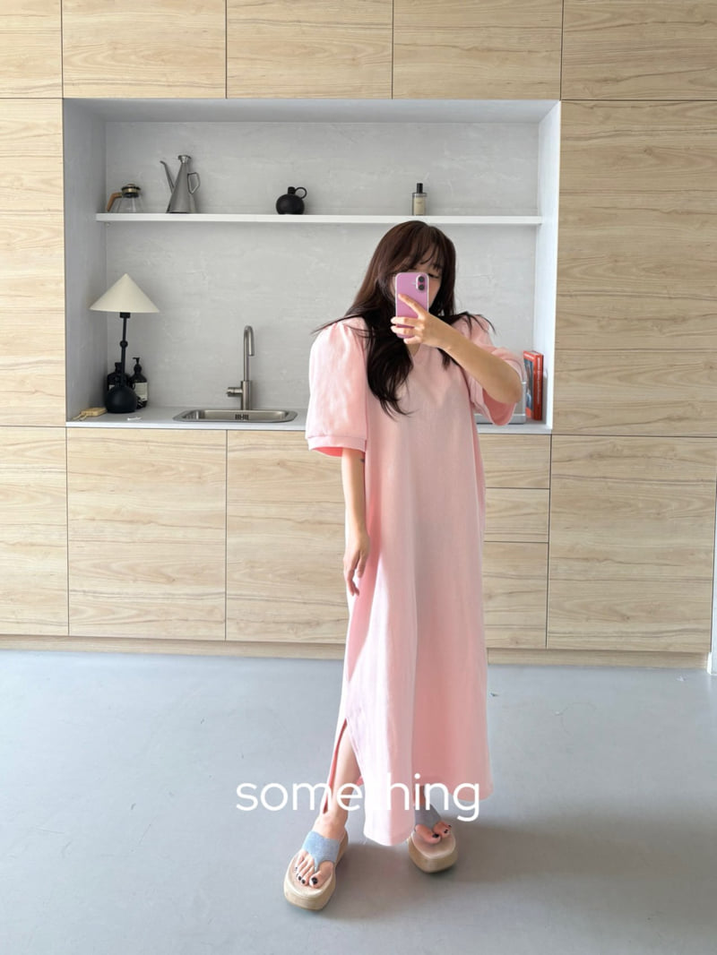Something - Korean Women Fashion - #momslook - Waffle V-Neck One-piece - 7