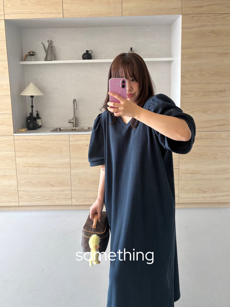 Something - Korean Women Fashion - #momslook - Waffle V-Neck One-piece - 9