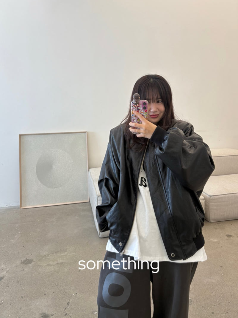 Something - Korean Women Fashion - #womensfashion - Park Leather Flight Jacket - 3