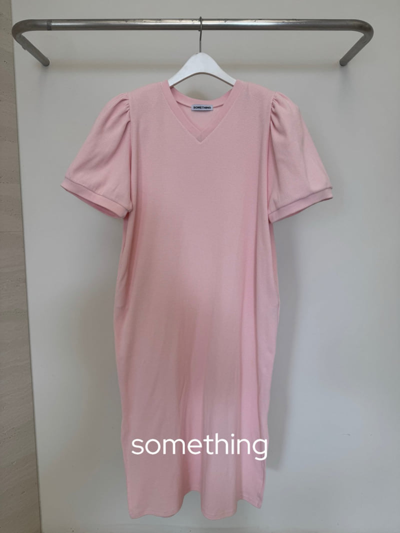 Something - Korean Women Fashion - #womensfashion - Waffle V-Neck One-piece - 2