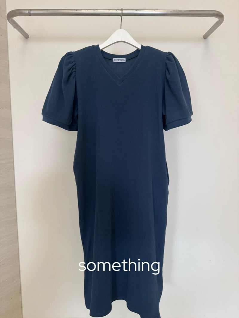 Something - Korean Women Fashion - #momslook - Waffle V-Neck One-piece - 4