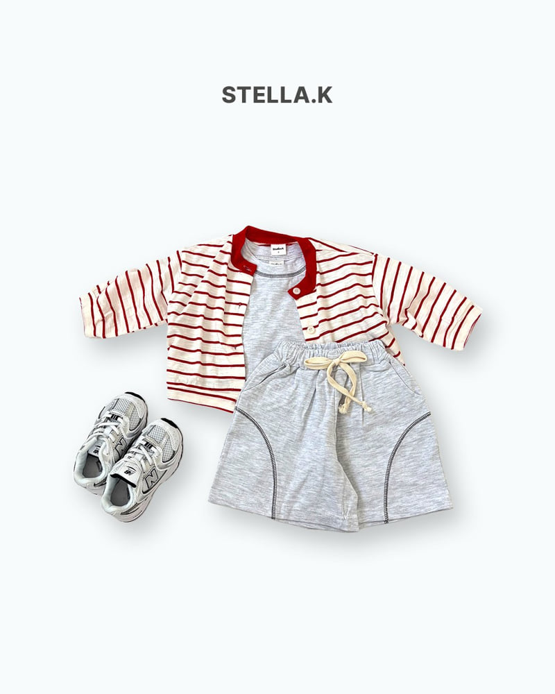 Stella & K - Korean Children Fashion - #Kfashion4kids - Stripe Short Cardigan - 11