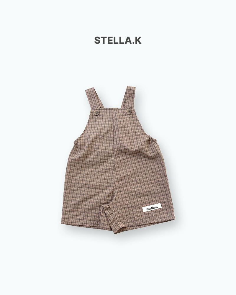 Stella & K - Korean Children Fashion - #Kfashion4kids - Check Suspender Shorts - 10