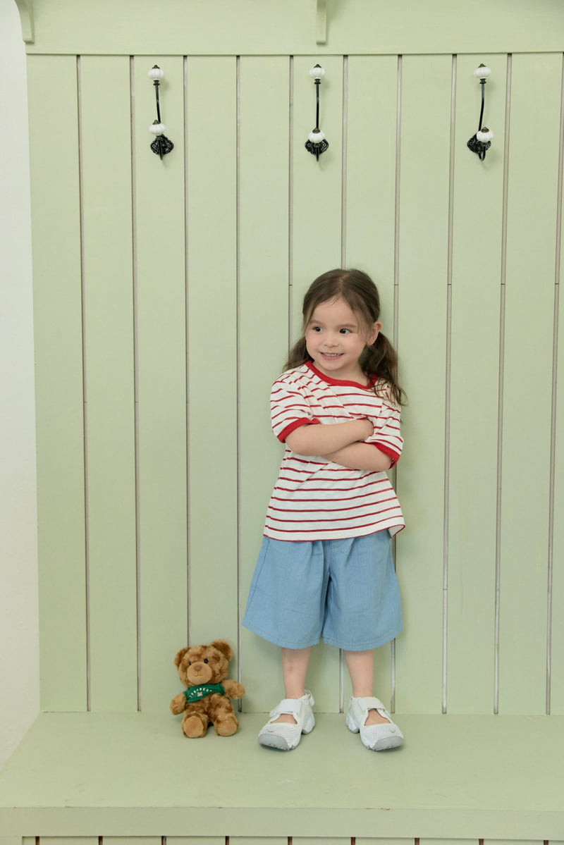 Stella & K - Korean Children Fashion - #childofig - Stripe Color Block Tee - 2