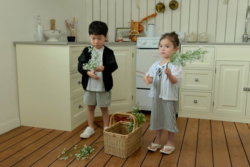 Stella & K - Korean Children Fashion - #childofig - Stripe Sleeveless One-piece - 6