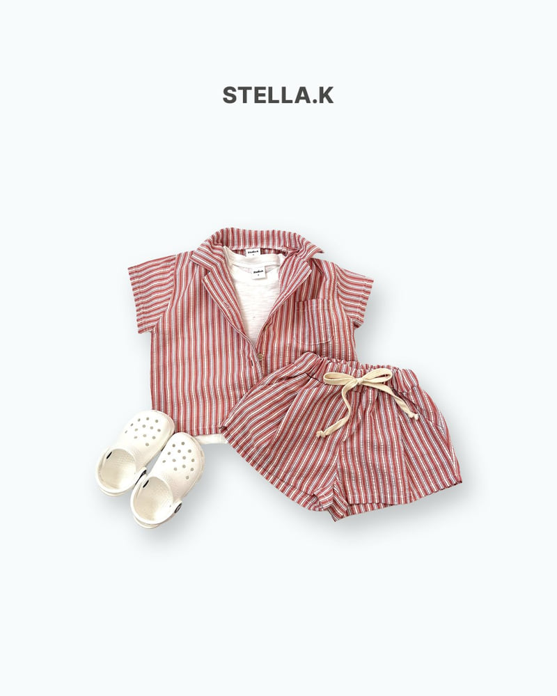 Stella & K - Korean Children Fashion - #designkidswear - Woven Stripe Shorts - 8