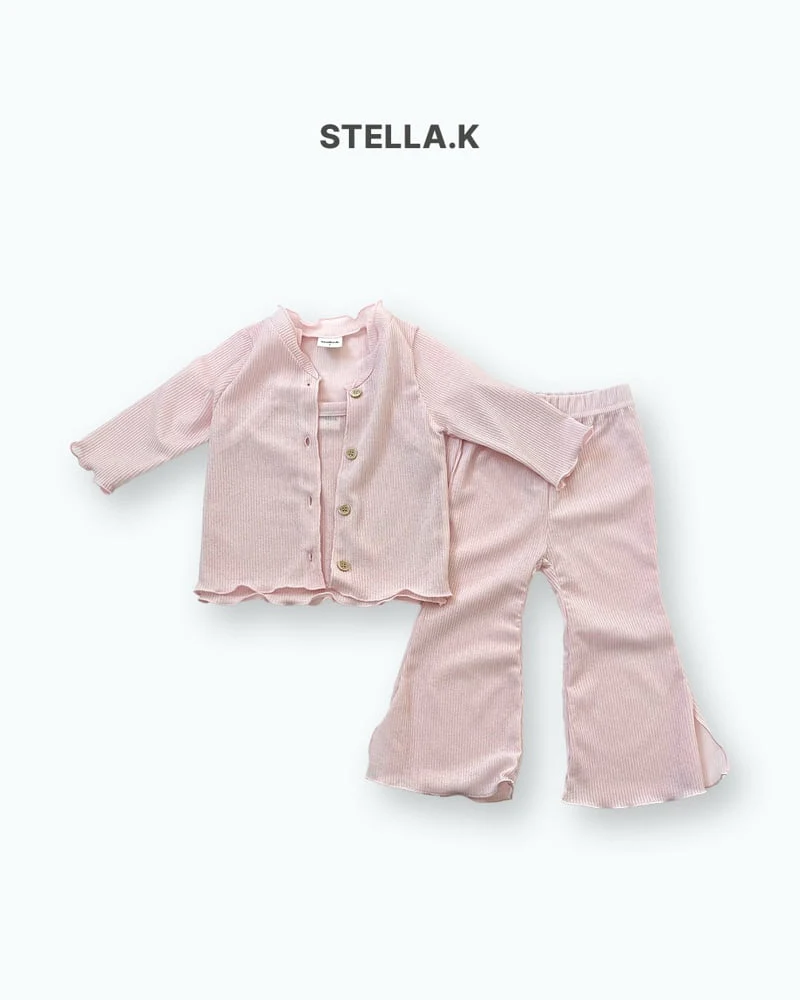 Stella & K - Korean Children Fashion - #designkidswear - Ribbed Sleeveless Set - 6