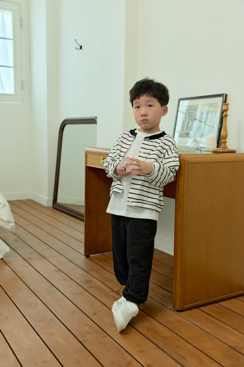 Stella & K - Korean Children Fashion - #designkidswear - Stripe Short Cardigan - 5