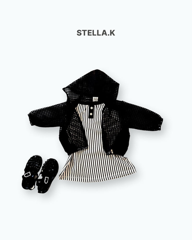 Stella & K - Korean Children Fashion - #discoveringself - Stripe Sleeveless One-piece - 10