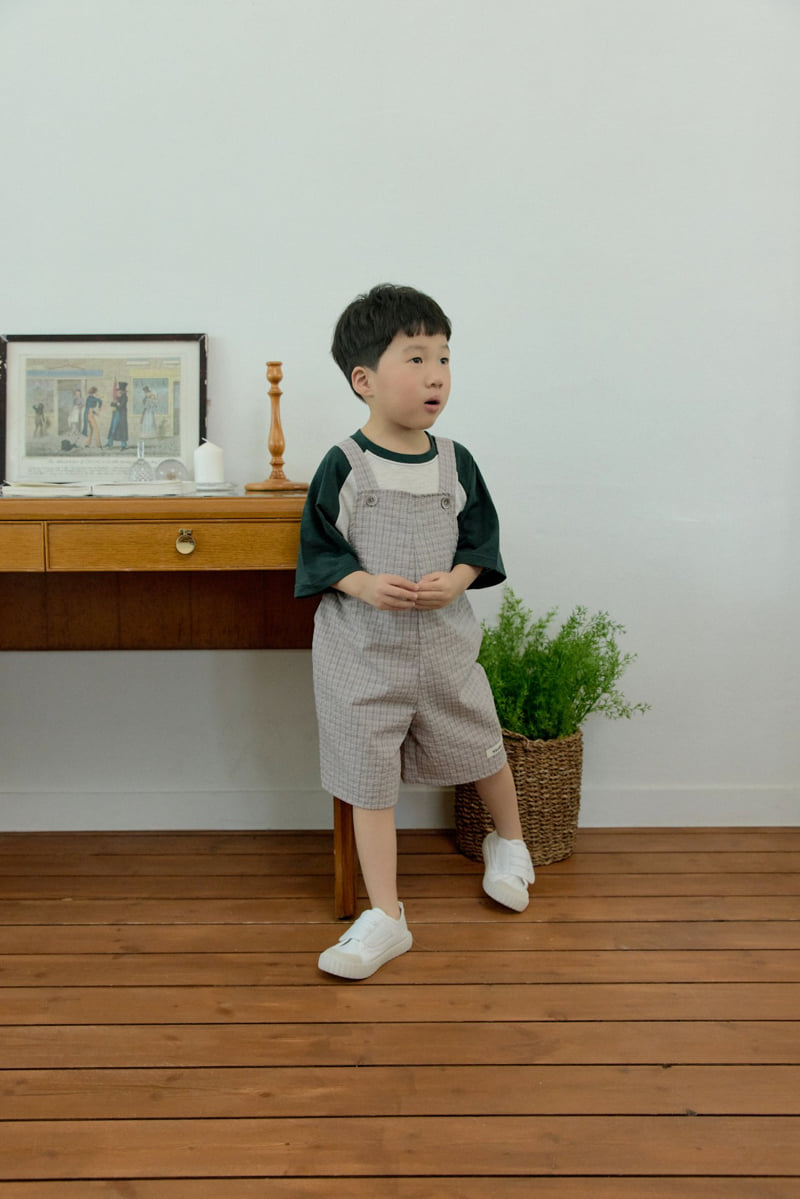 Stella & K - Korean Children Fashion - #discoveringself - Check Suspender Shorts - 5