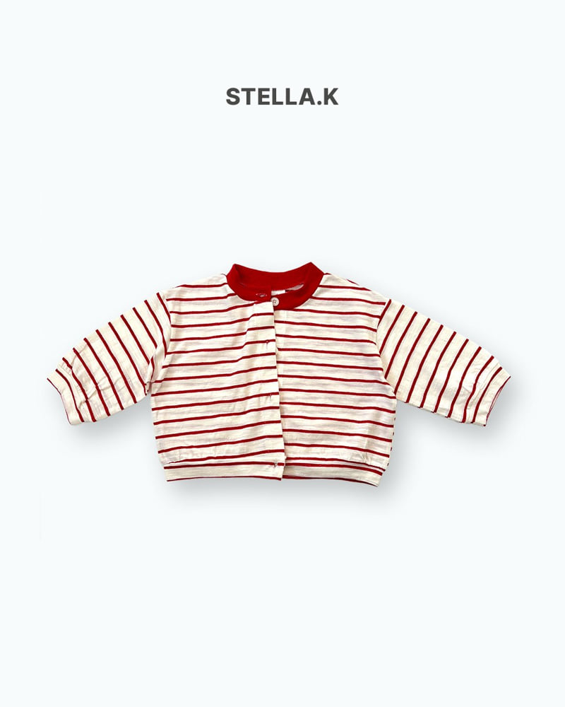 Stella & K - Korean Children Fashion - #kidsshorts - Stripe Short Cardigan - 8