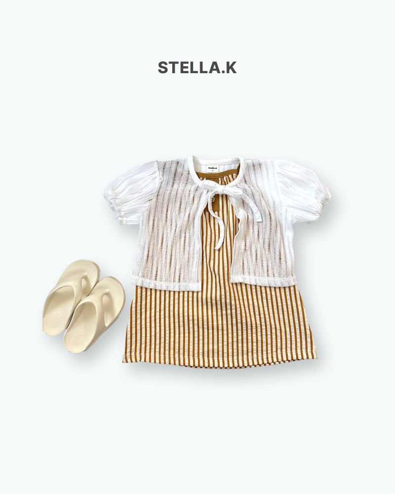 Stella & K - Korean Children Fashion - #kidsshorts - Stripe Sleeveless One-piece - 12