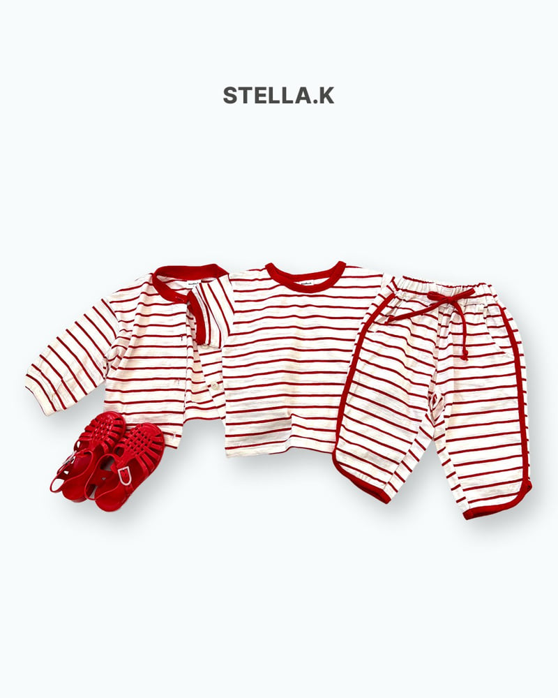 Stella & K - Korean Children Fashion - #kidsstore - Stripe Short Cardigan - 9