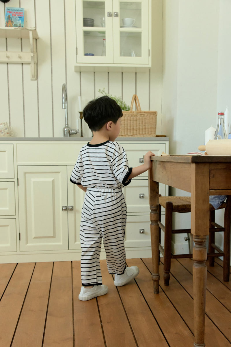 Stella & K - Korean Children Fashion - #kidsstore - Stripe Color Block Tee - 8