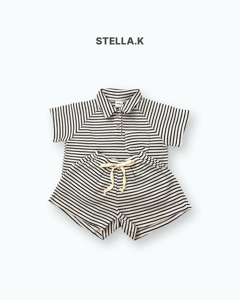 Stella & K - Korean Children Fashion - #kidsstore - Waffle Collar Set - 5