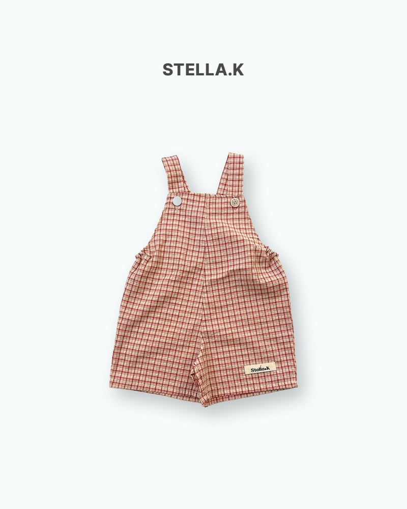 Stella & K - Korean Children Fashion - #kidsstore - Check Suspender Shorts - 8