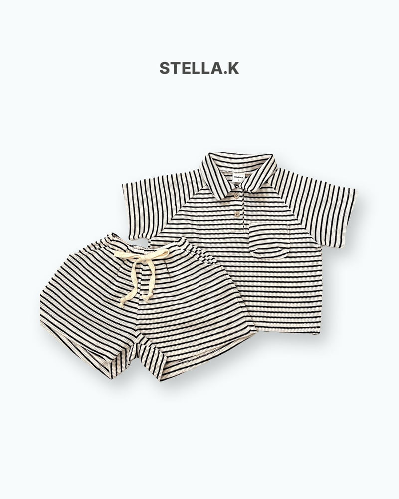 Stella & K - Korean Children Fashion - #kidzfashiontrend - Waffle Collar Set - 6