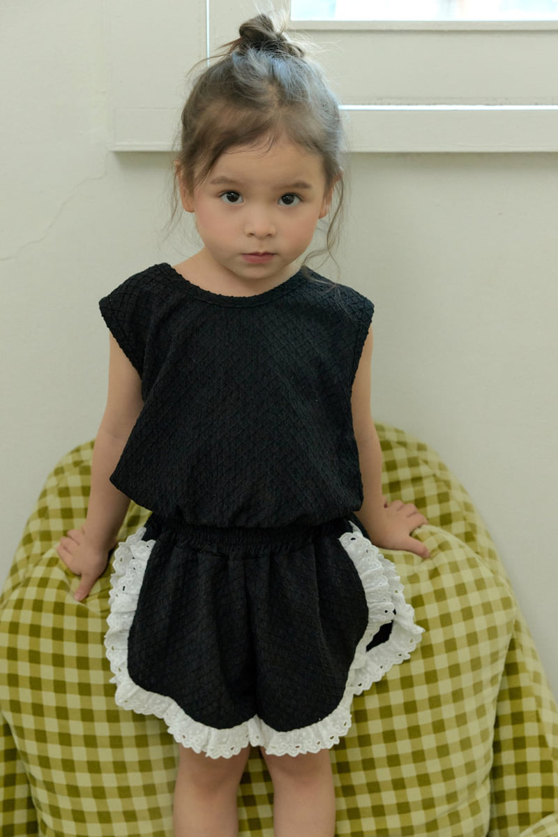 Stella & K - Korean Children Fashion - #kidzfashiontrend - Lace Vest Set - 5