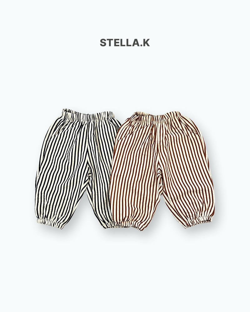 Stella & K - Korean Children Fashion - #kidsstore - Vertical Stripe Jogger Pants - 4