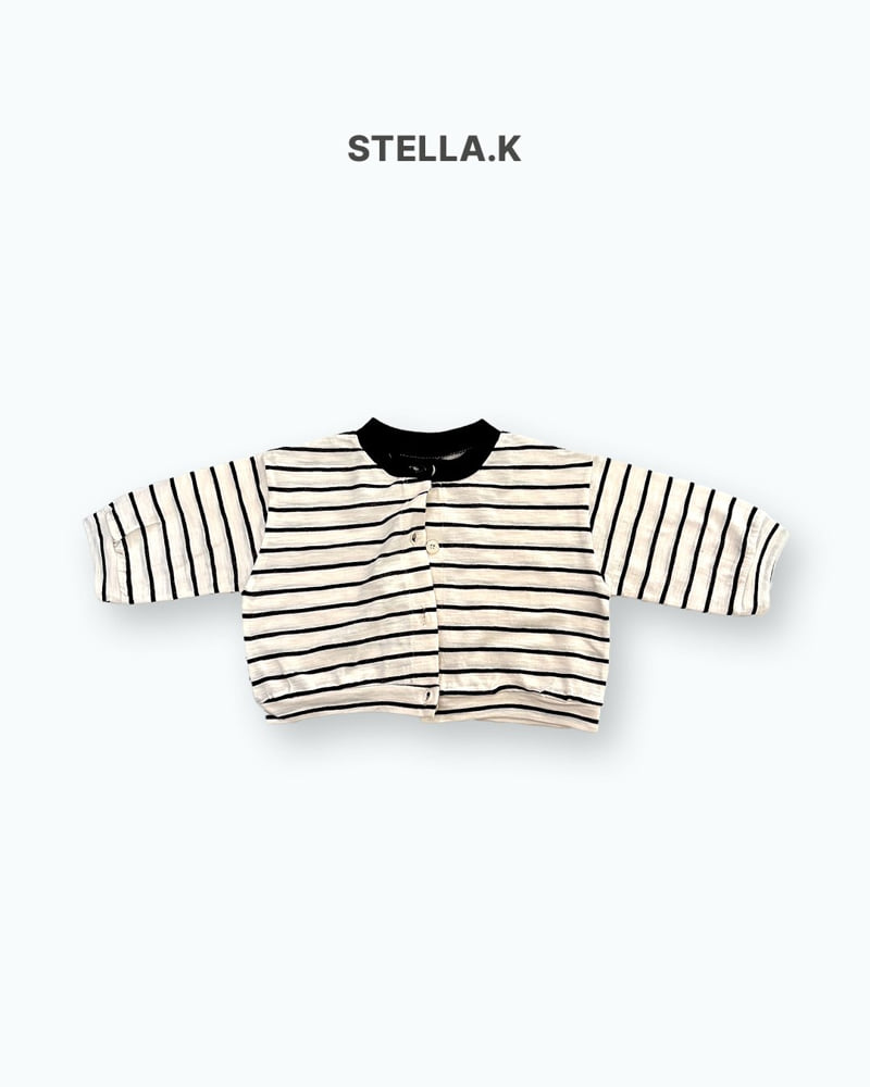 Stella & K - Korean Children Fashion - #littlefashionista - Stripe Short Cardigan - 12