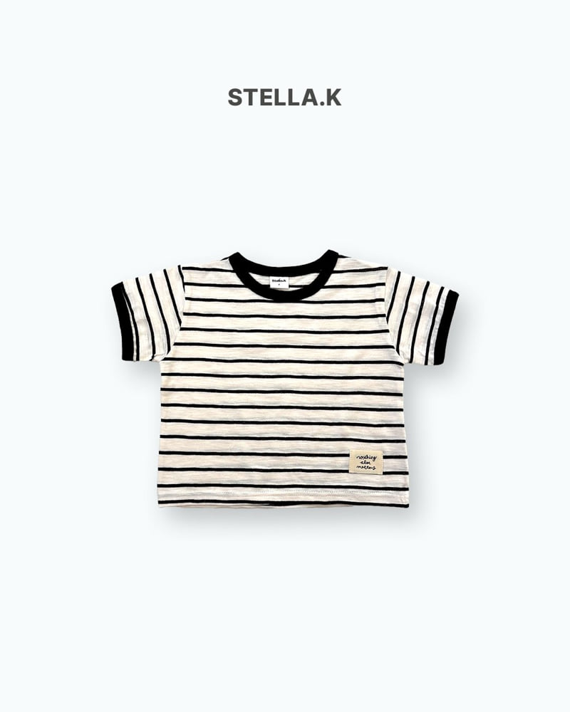Stella & K - Korean Children Fashion - #littlefashionista - Stripe Color Block Tee - 11