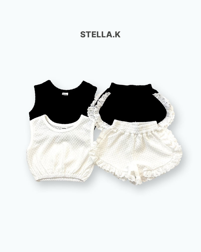 Stella & K - Korean Children Fashion - #littlefashionista - Lace Vest Set - 7