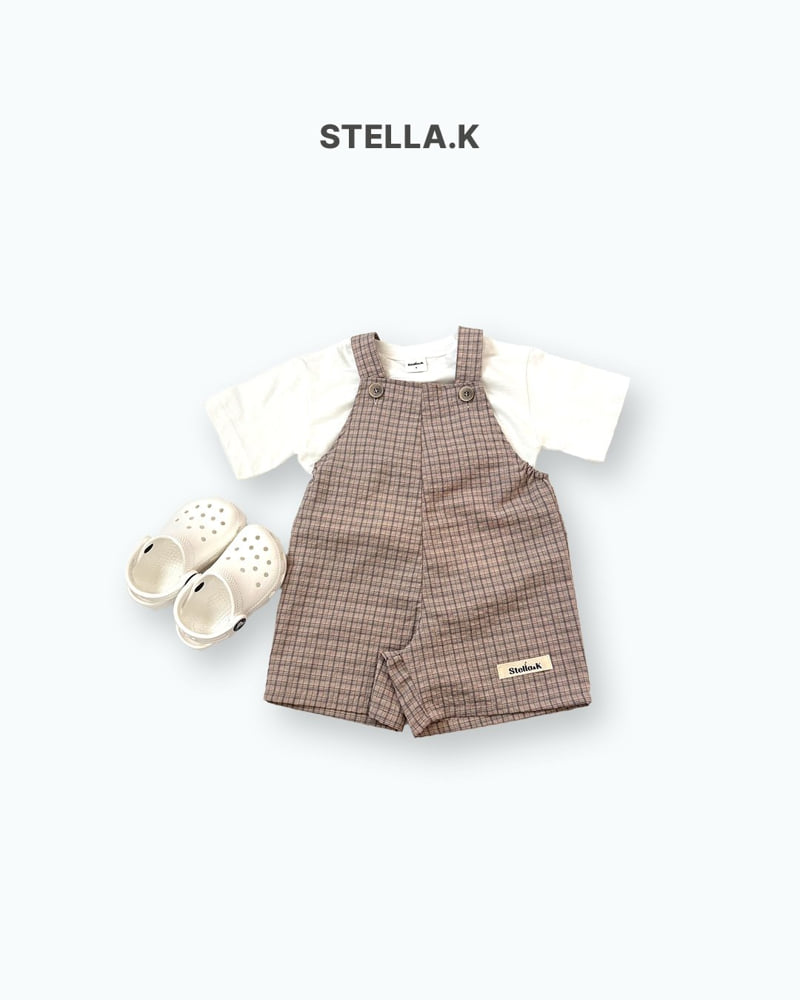 Stella & K - Korean Children Fashion - #littlefashionista - Check Suspender Shorts - 11