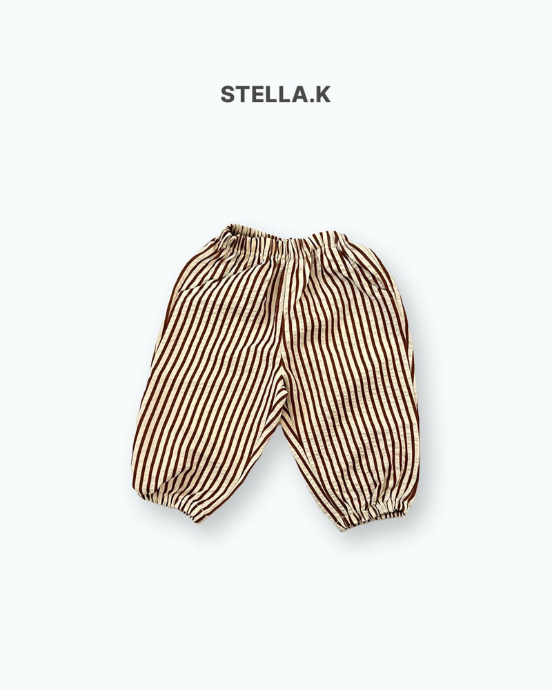 Stella & K - Korean Children Fashion - #littlefashionista - Vertical Stripe Jogger Pants - 6