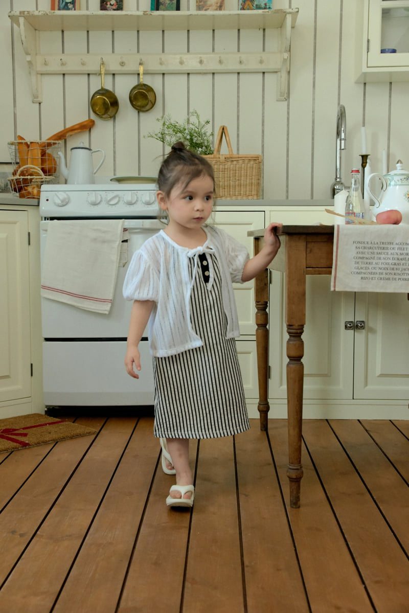 Stella & K - Korean Children Fashion - #magicofchildhood - Stripe Sleeveless One-piece - 3