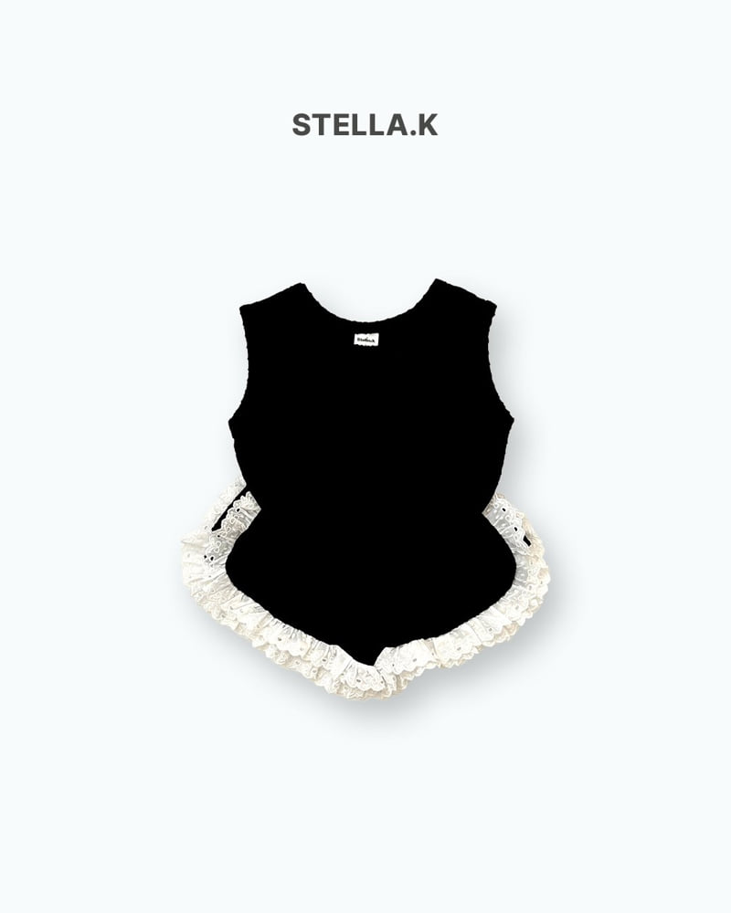Stella & K - Korean Children Fashion - #minifashionista - Lace Vest Set - 9