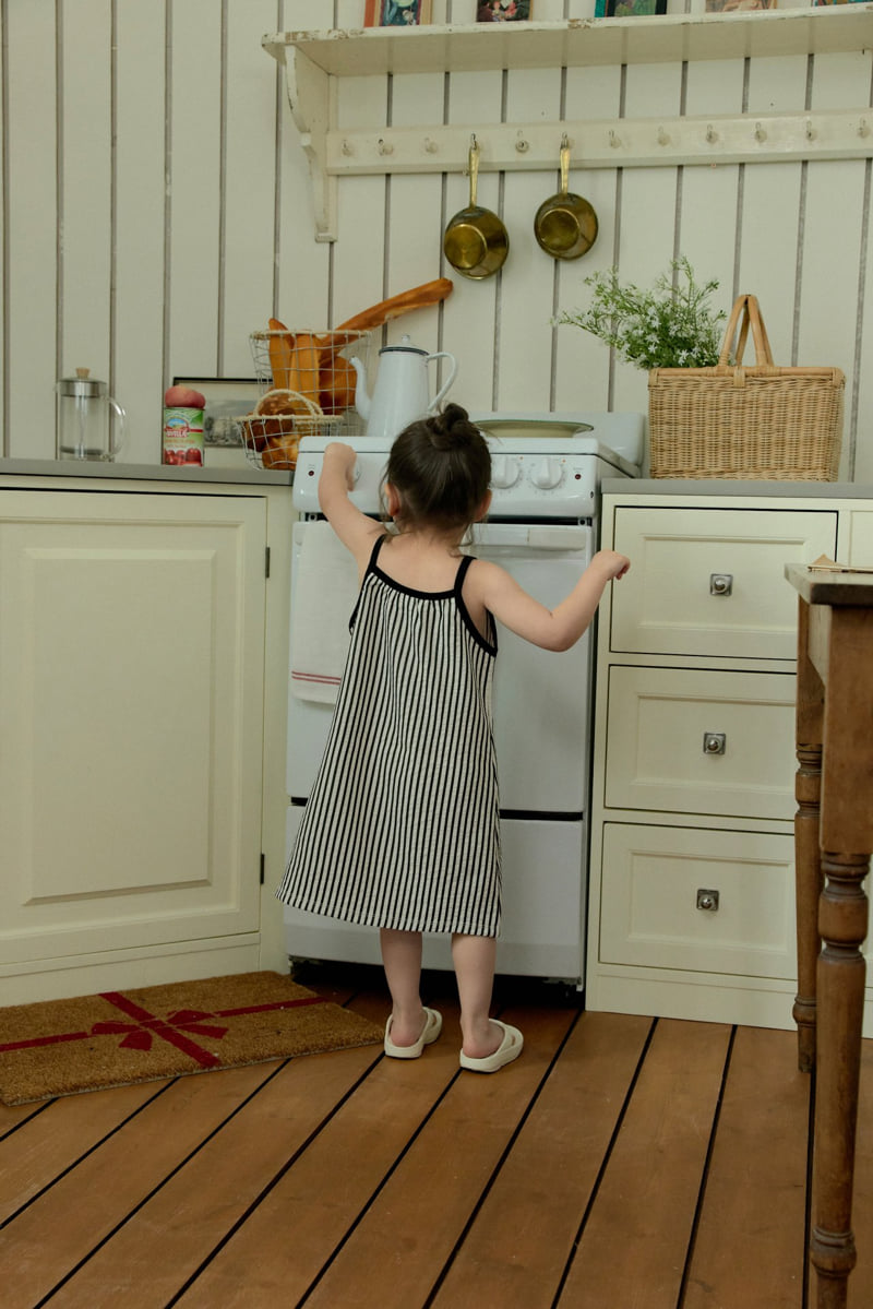 Stella & K - Korean Children Fashion - #magicofchildhood - Stripe Sleeveless One-piece - 4