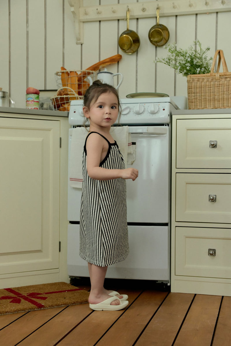 Stella & K - Korean Children Fashion - #prettylittlegirls - Stripe Sleeveless One-piece - 5