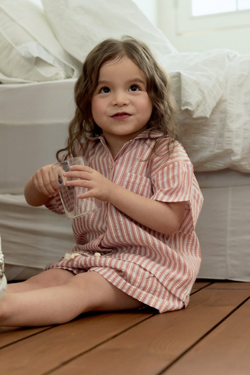Stella & K - Korean Children Fashion - #prettylittlegirls - Woven Stripe Shirt - 4