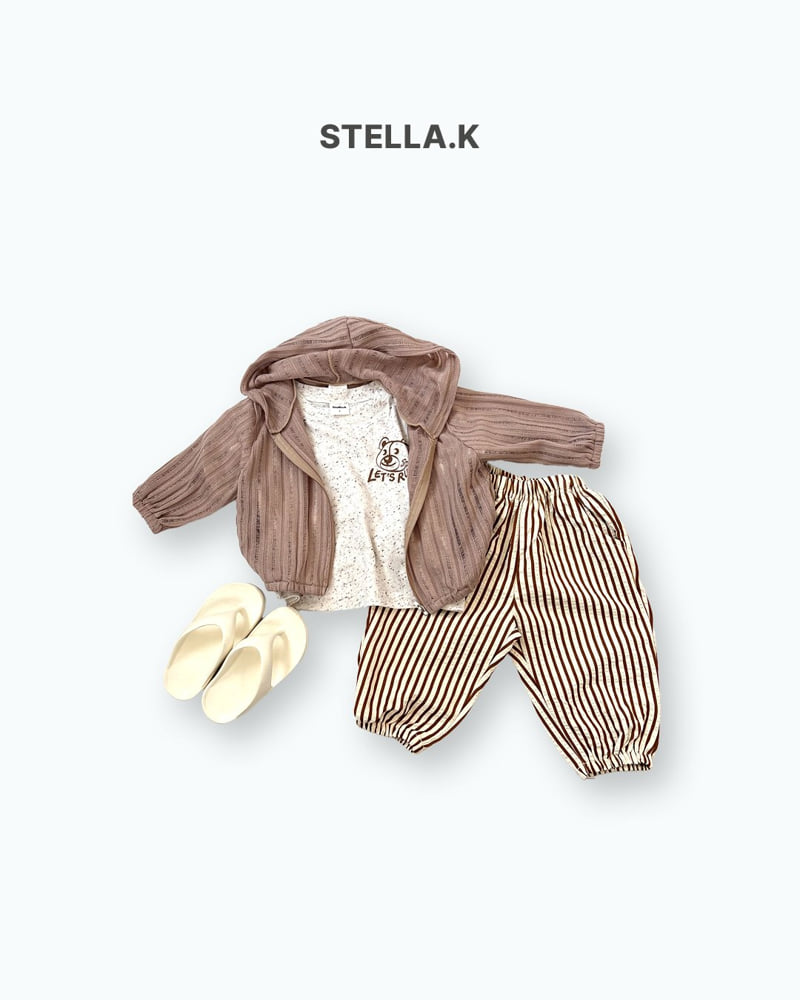 Stella & K - Korean Children Fashion - #todddlerfashion - Vertical Stripe Jogger Pants - 10