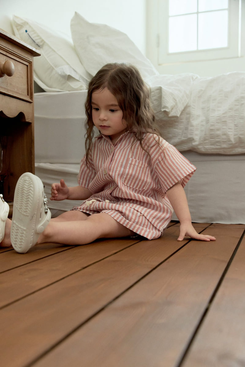 Stella & K - Korean Children Fashion - #todddlerfashion - Woven Stripe Shorts - 4
