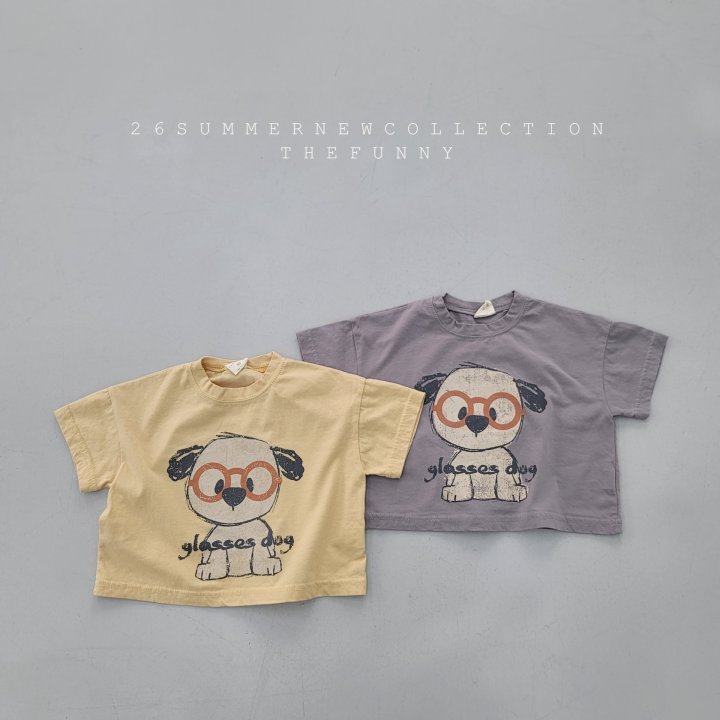 The Funny - Korean Children Fashion - #childrensboutique - Glasses Dog Tee