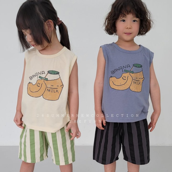 The Funny - Korean Children Fashion - #kidsshorts - Banana Sleeveless - 2