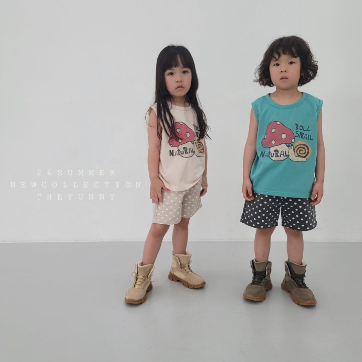 The Funny - Korean Children Fashion - #kidsshorts - Snail Sleeveless - 6