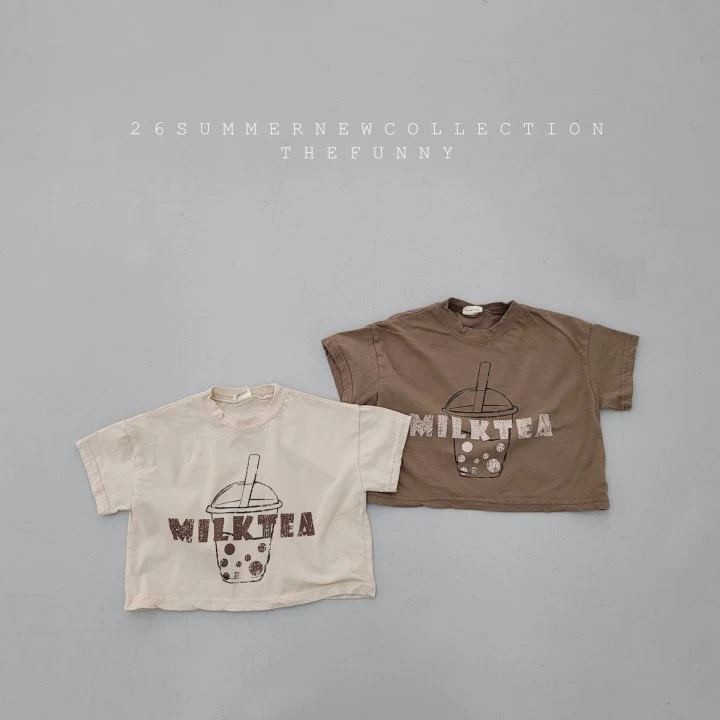 The Funny - Korean Children Fashion - #stylishchildhood - Milk Tee