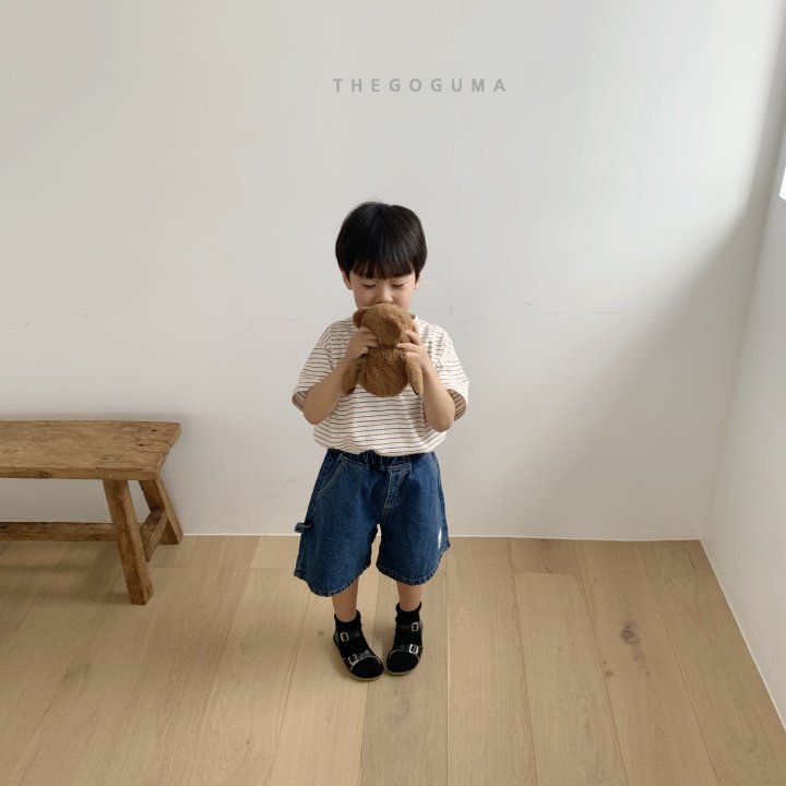 Thegoguma - Korean Children Fashion - #Kfashion4kids - Miu Stripe Button Tee - 12