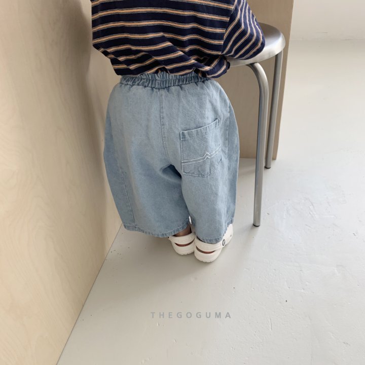 Thegoguma - Korean Children Fashion - #designkidswear - Embroidered Pocket Denim Pants - 6