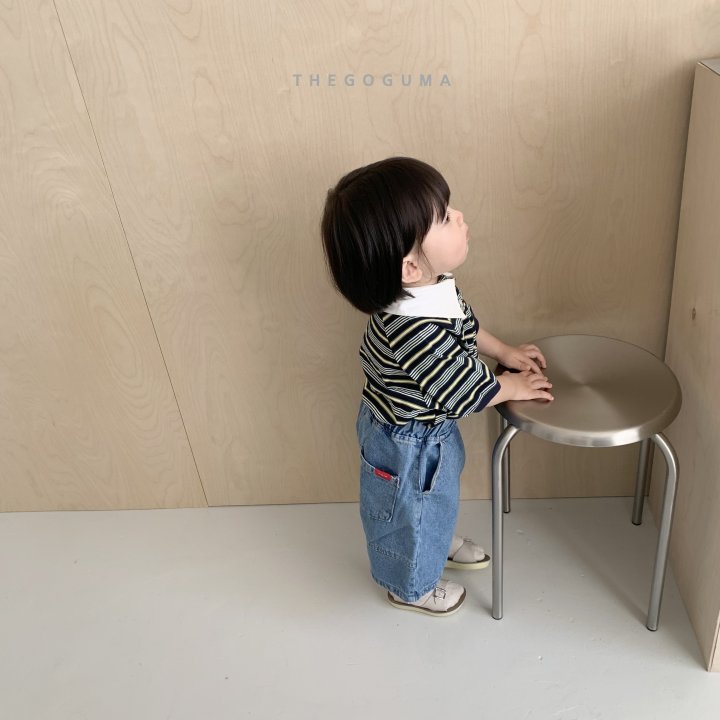 Thegoguma - Korean Children Fashion - #designkidswear - Stitch Denim Pants - 9