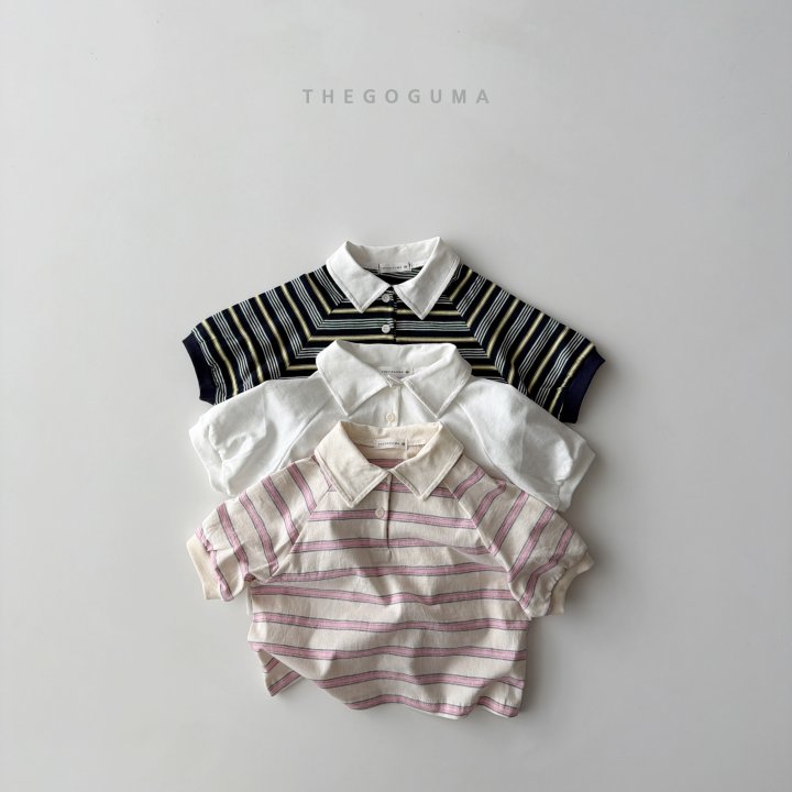 Thegoguma - Korean Children Fashion - #discoveringself - Pongpong Plain Collar Tee