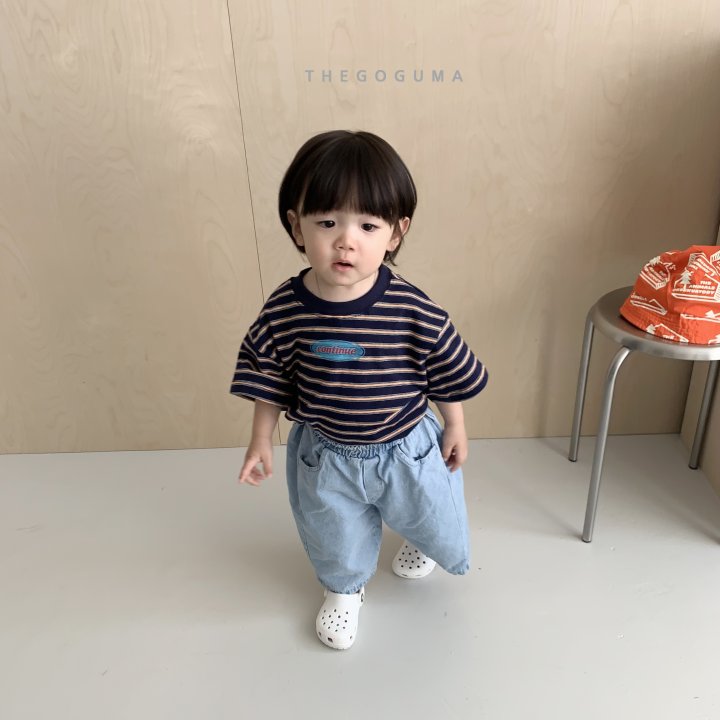 Thegoguma - Korean Children Fashion - #fashionkids - Embroidered Pocket Denim Pants - 8