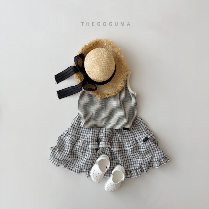Thegoguma - Korean Children Fashion - #fashionkids - Cherry Check Tiered Skirt - 3