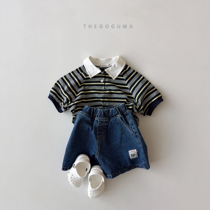 Thegoguma - Korean Children Fashion - #fashionkids - Pongpong Plain Collar Tee - 2
