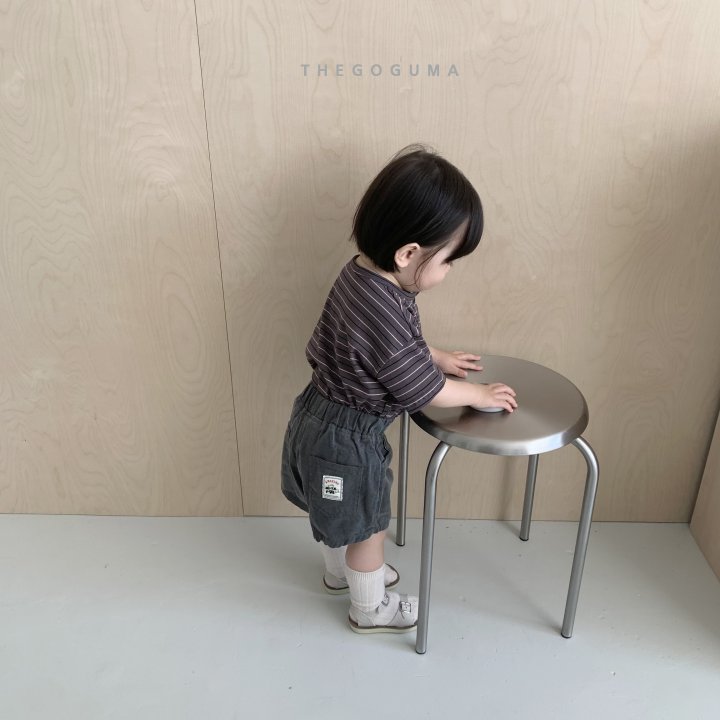 Thegoguma - Korean Children Fashion - #kidsshorts - Miu Stripe Button Tee - 9
