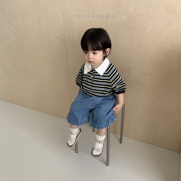 Thegoguma - Korean Children Fashion - #magicofchildhood - Pongpong Plain Collar Tee - 8