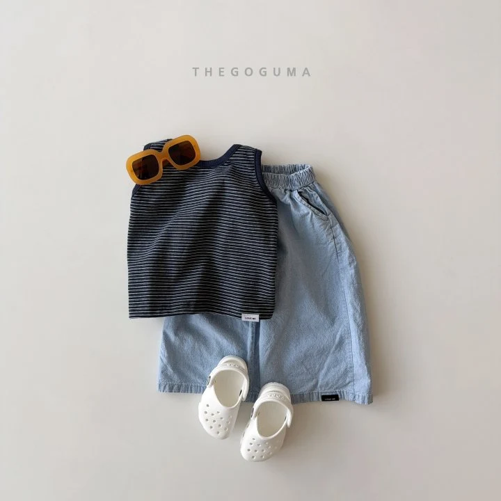 Thegoguma - Korean Children Fashion - #minifashionista - Chubby Wide Denim Pants - 2